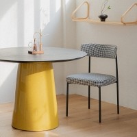 [반려인혜택][헨지디자인] 씨엘 라운드 패브릭 체어 식탁의자