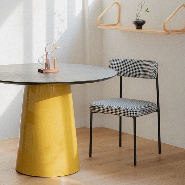 페오펫몰,[반려인혜택][헨지디자인] 씨엘 라운드 패브릭 체어 식탁의자