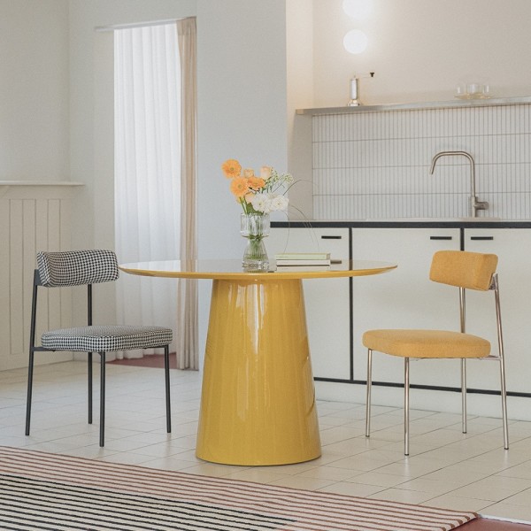 페오펫몰,[반려인혜택][헨지디자인] 씨엘 라운드 패브릭 체어 식탁의자