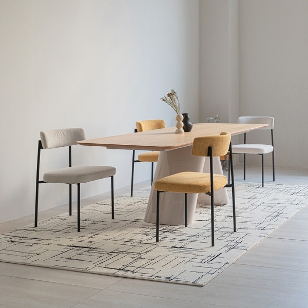 페오펫몰,[반려인혜택][헨지디자인] 씨엘 라운드 패브릭 체어 식탁의자