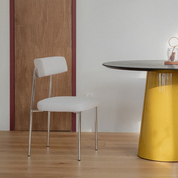 페오펫몰,[반려인혜택][헨지디자인] 씨엘 라운드 패브릭 체어 식탁의자