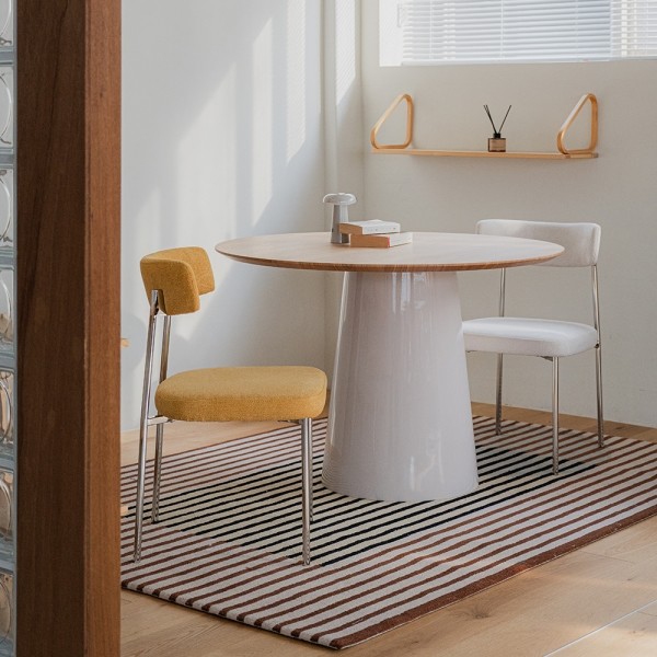 페오펫몰,[반려인혜택][헨지디자인] 씨엘 라운드 패브릭 체어 식탁의자