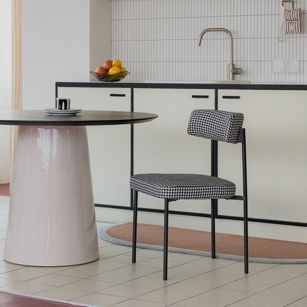 페오펫몰,[반려인혜택][헨지디자인] 씨엘 라운드 패브릭 체어 식탁의자