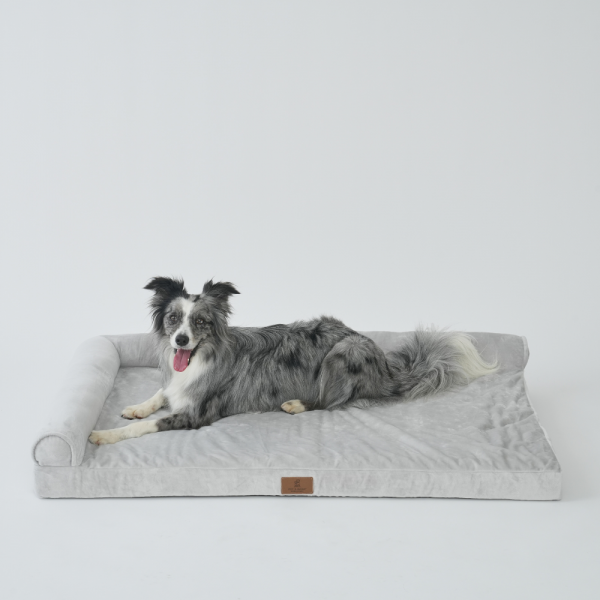 페오펫몰,[펫앤마마] 대형견 강아지 방석 L자형 쿠션 03 2종 (그레이/진그레이) L~2XL