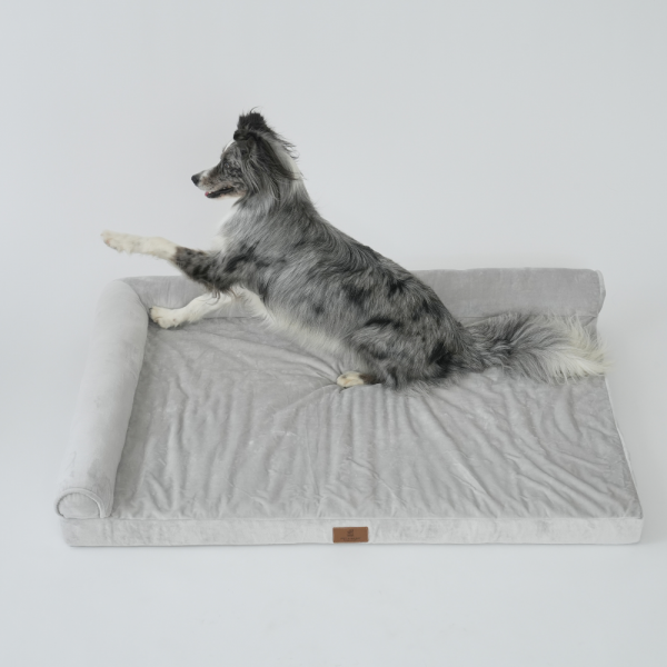 페오펫몰,[펫앤마마] 대형견 강아지 방석 L자형 쿠션 03 2종 (그레이/진그레이) L~2XL