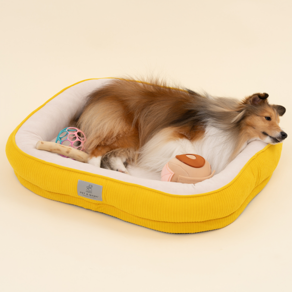페오펫몰,[펫앤마마] 강아지 방석 쿠션 3종 (더스티블루/로즈브라운/딥옐로우) M~2XL