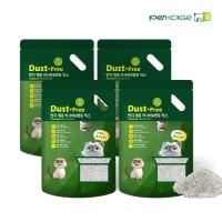 [펫키지] 고양이 모래 먼지 제로 카사바&벤토 믹스 무향, 4.3kg x 4팩 /  1박스 [반려동물]