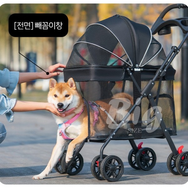 페오펫몰,레드퍼피 벨라망사유모차(빅사이즈) 애견유모차 강아지유모차 외출용품