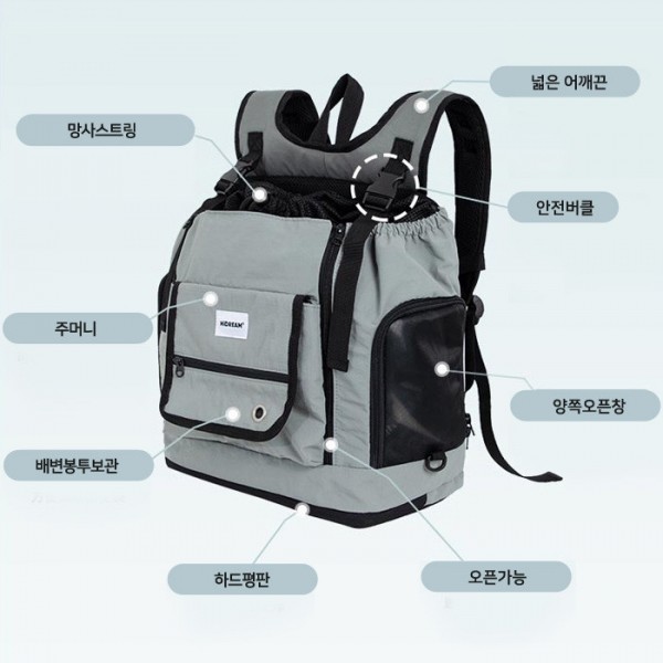 페오펫몰,레드퍼피 코슨 앞가방 애견이동가방 고양이가방 강아지가방 이동장 가방