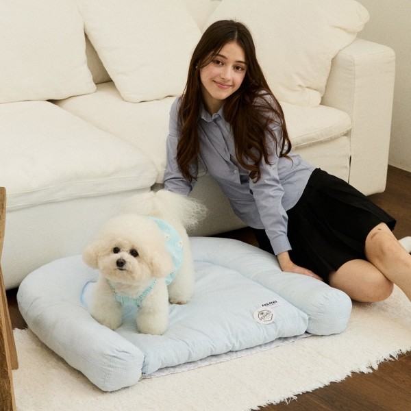 페오펫몰,레드퍼피 멜포니쿠션 강아지방석 강아지침대 애견침대 여름방석 침대 시원한 유모차방석