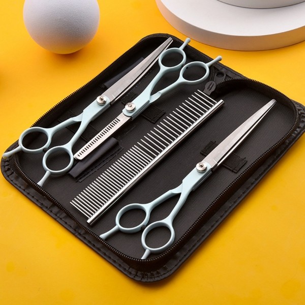 페오펫몰,레드퍼피 퀄티 미용가위세트[4종] 미용 가위 털관리