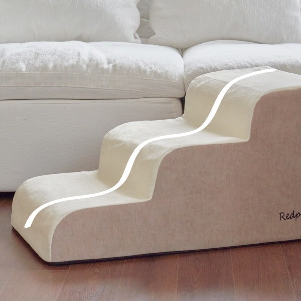 페오펫몰,레드퍼피 원마일펫스텝-3단 강아지계단 애견계단 펫스텝 계단 강아지펫스텝 애견펫스텝 방석