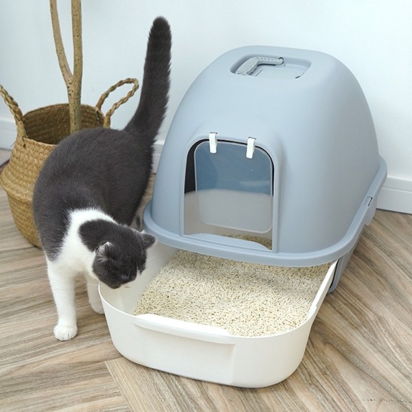 페오펫몰,레드퍼피 아이클 캣토일렛 스텐고양이화장실 위생용품 화장실