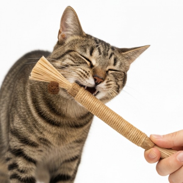 페오펫몰,[댕썸머특가]더보양 마따따비 스트레스 치석제거 위장건강 고양이 수제 장난감 보양묘술 4팩(8개)