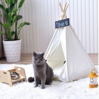 강아지 고양이 인디언텐트(쿠션포함)