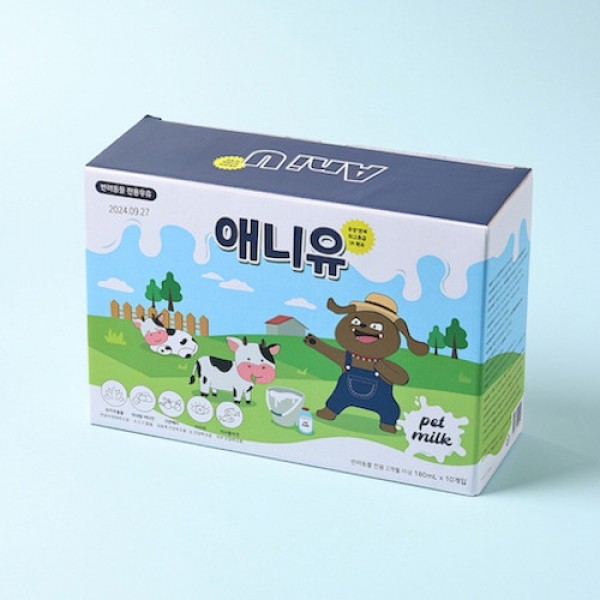 페오펫몰,[애니먼] 펫밀크 애니유 강아지 고양이 우유 180ml 10개입 [최저가]