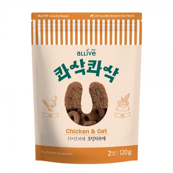 페오펫몰,올리브 콰삭콰삭 치킨&오트 120g [최저가]