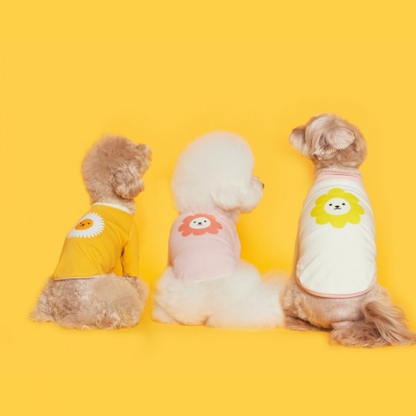 페오펫몰,플로트 플라워독 티셔츠 3컬러 강아지옷