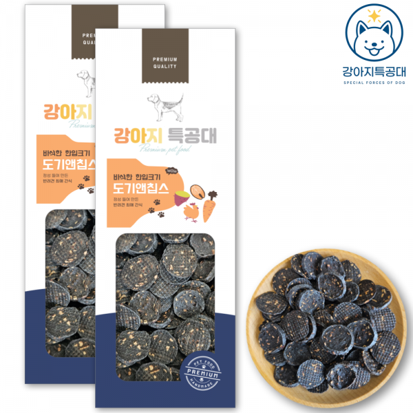 페오펫몰,1+1 바삭한 한입간식 도기앤칩스 저알러지 강아지 수제간식 [최저가]
