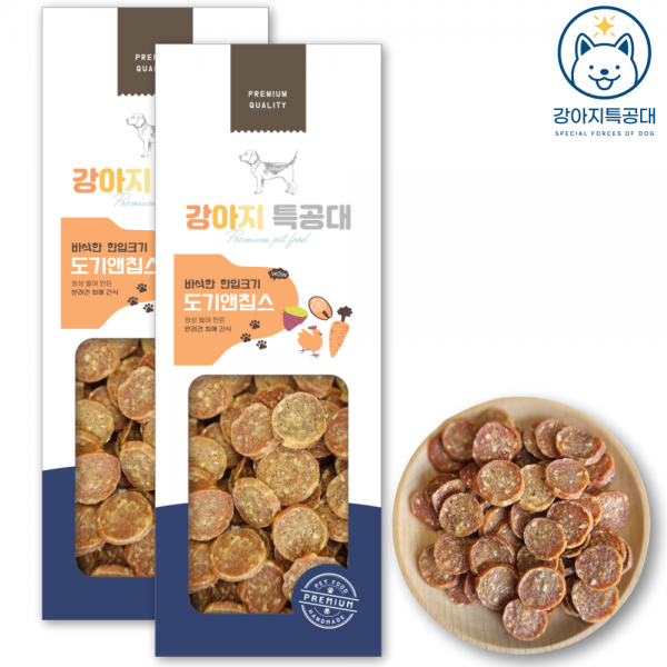 페오펫몰,1+1 바삭한 한입간식 도기앤칩스 저알러지 강아지 수제간식 [최저가]