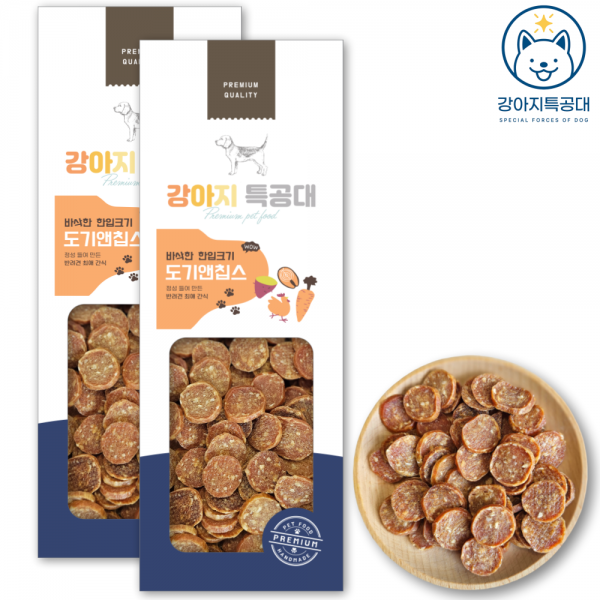 페오펫몰,1+1 바삭한 한입간식 도기앤칩스 저알러지 강아지 수제간식 [최저가]