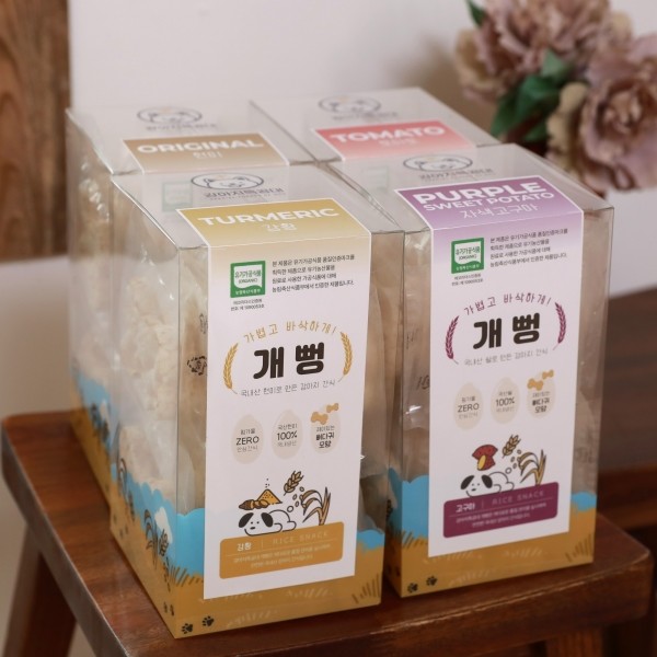 페오펫몰,유기농 쌀과자 개뻥 저칼로리 저알러지 강아지 수제간식 [최저가]