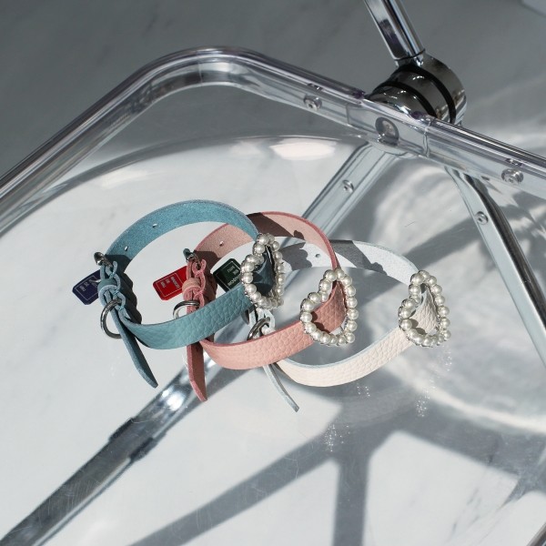 페오펫몰,[댕보양특가] 하트 진주 목줄 화이트