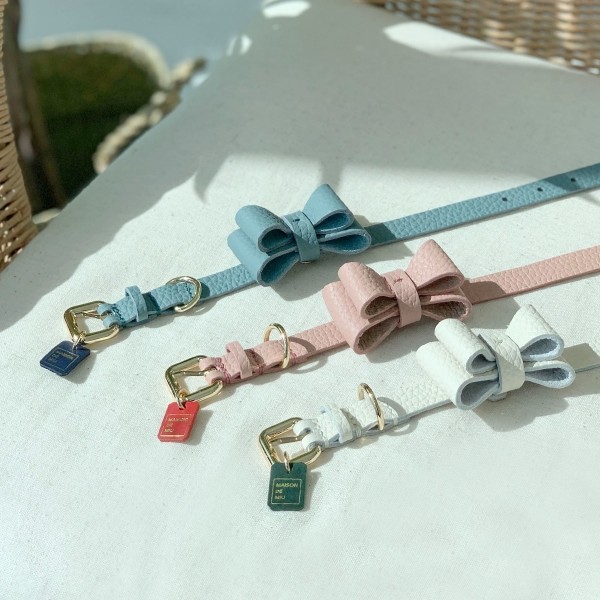 페오펫몰,소프트 리본 목줄 화이트