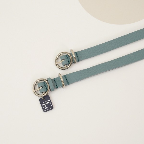 페오펫몰,트위스트 라운드 목줄 위드 유 인디안 블루