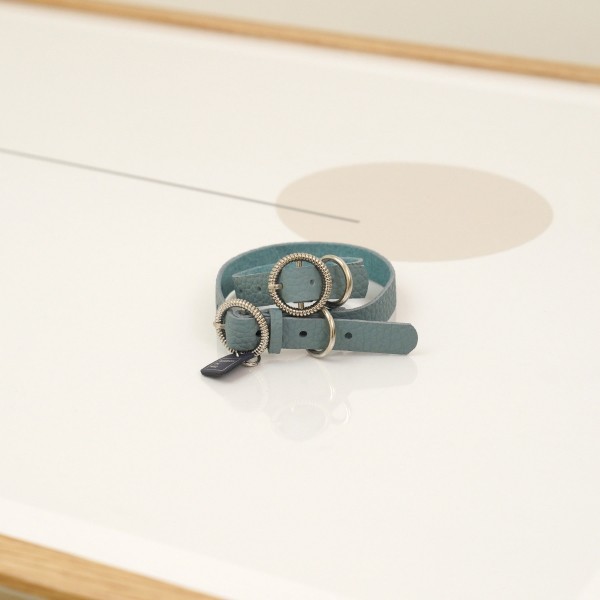 페오펫몰,트위스트 라운드 목줄 위드 유 인디안 블루