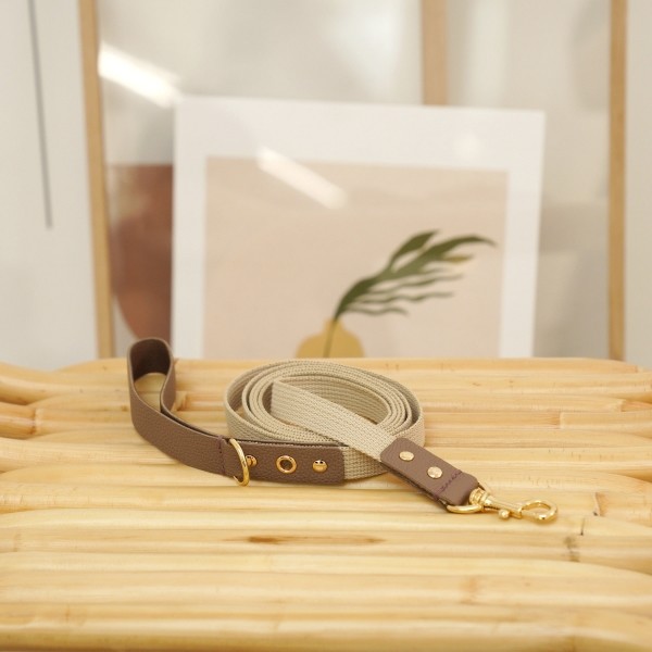 페오펫몰,[댕보양특가] 러닝 메이트 레더&웨빙 리드줄 브라운