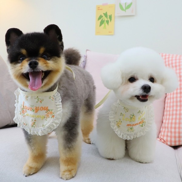 페오펫몰,몽앤치크 강아지 love U 빕(케이프)_2color
