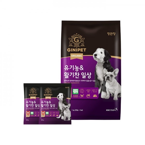 페오펫몰,정관장 지니펫 유기농 홍삼사료 1kg 2종 중 택 1 (균형/활기)