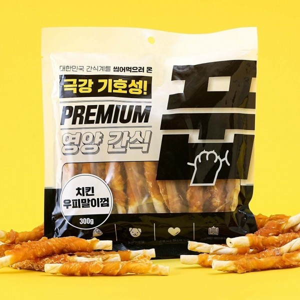 페오펫몰,풉 독 치킨 우피말이껌 300g