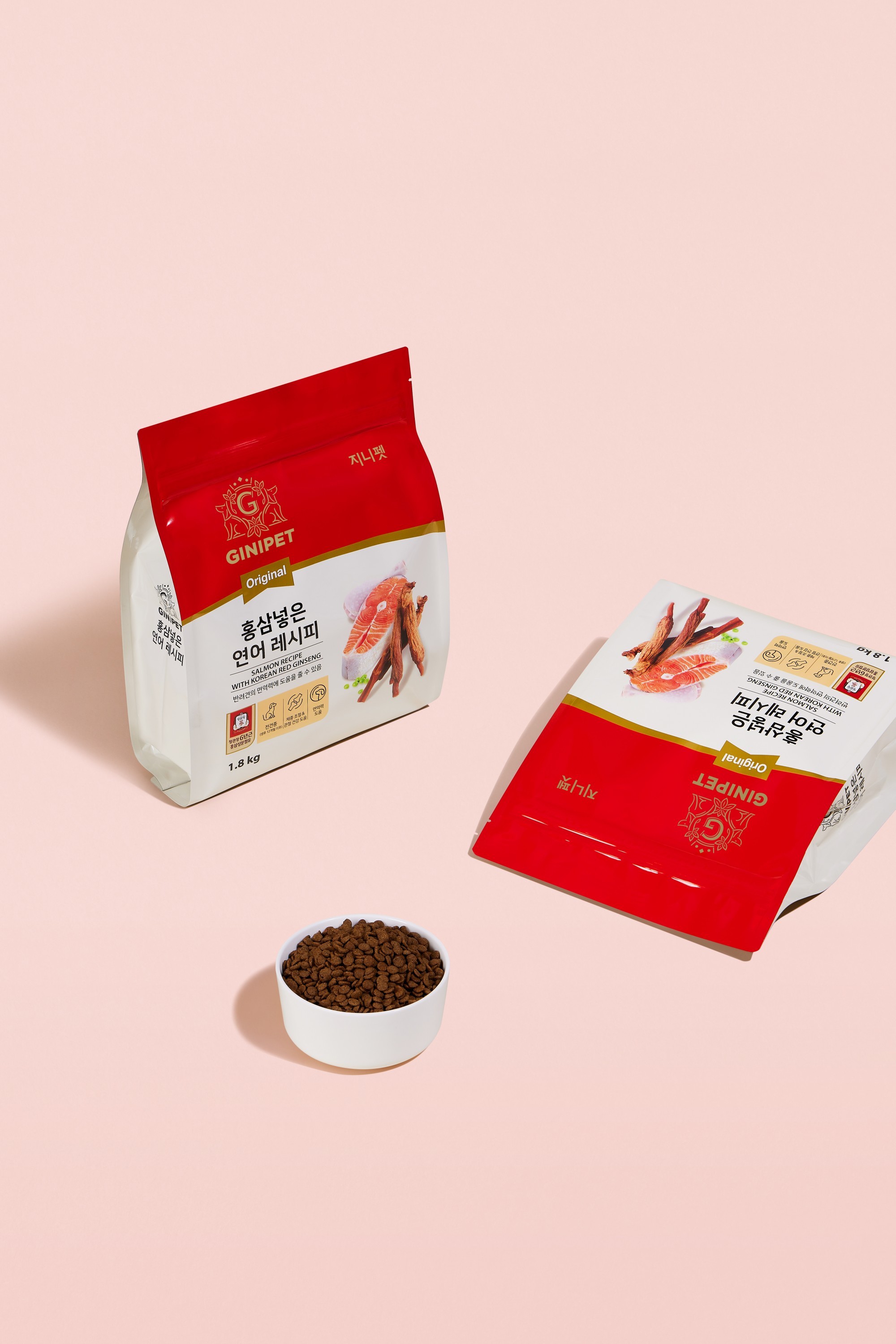 (+40g추가) 정관장 지니펫 오리지널 홍삼넣은 연어 레시피 1.8kg