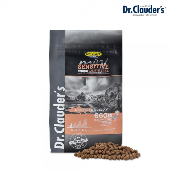 페오펫몰,닥터클라우더 소형견 전용 강아지 사료  주니어 연어&쌀 미니 2kg