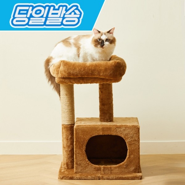 페오펫몰,한층뚝딱 베스트 멀티 콘도 고양이 캣타워 브라운