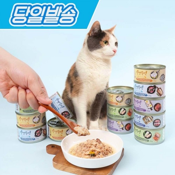 페오펫몰,[펫토리아] 한캔뚝딱 프리미엄 영양특식 고양이캔 산해진미 5종 콤보 (85g x 24개)