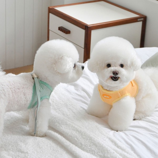 페오펫몰,#초보견주#쉬운길이조정 올치 강아지 산책용 허그 하네스/리드줄