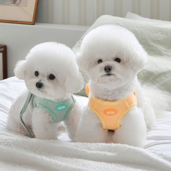 페오펫몰,#초보견주#쉬운길이조정 올치 강아지 산책용 허그 하네스/리드줄