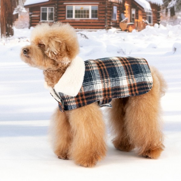 페오펫몰,#신상특가 퍼피아 클래식 체크 패턴 케이프 윈저 코트 2종