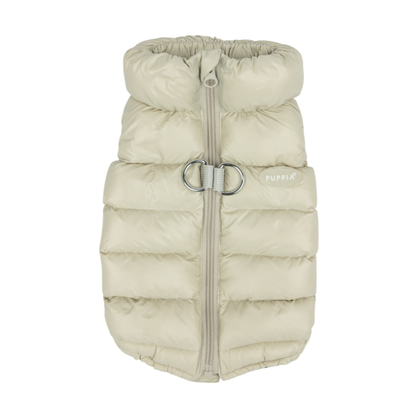 페오펫몰,#신상특가 퍼피아 가볍고 따뜻한 하네스 일체형 코튼 캔디 경량 패딩 조끼 2종