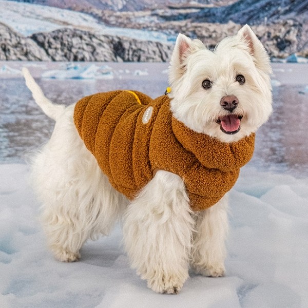 #신상특가 퍼피아 캐빈 플리스 뽀글이 하네스 일체형 패딩조끼 2종