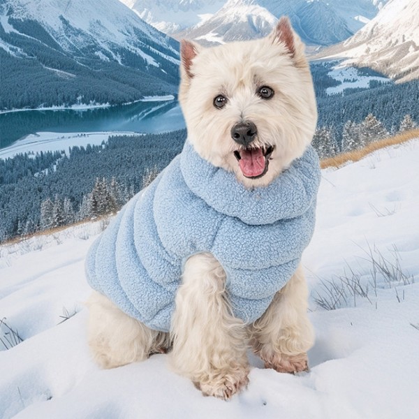 페오펫몰,#신상특가 퍼피아 캐빈 플리스 뽀글이 하네스 일체형 패딩조끼 2종