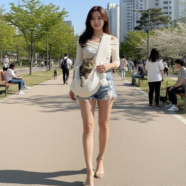 [따스한특가] 예보들 강아지 슬링백 포대기 이동가방 이동장