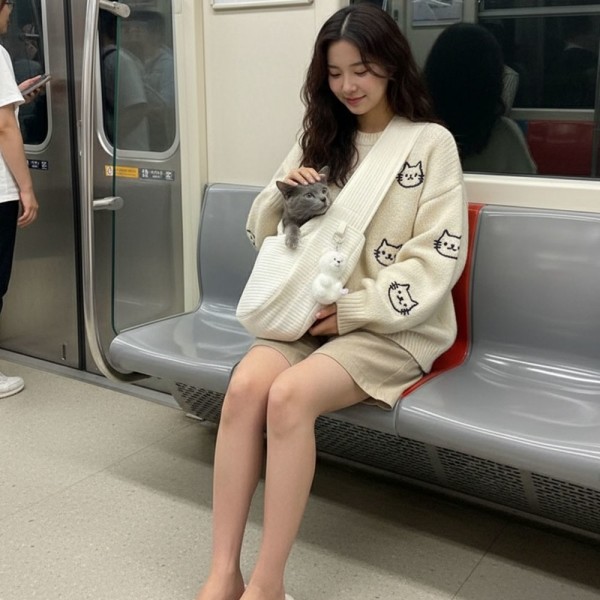 페오펫몰,[따스한특가] 예보들 강아지 슬링백 포대기 이동가방 이동장