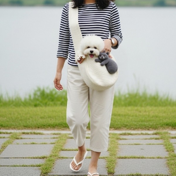 페오펫몰,[따스한특가] 예보들 강아지 슬링백 포대기 이동가방 이동장