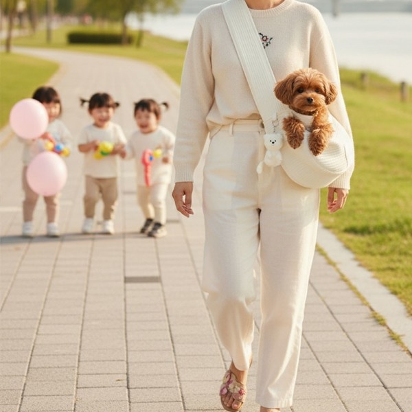 페오펫몰,[따스한특가] 예보들 강아지 슬링백 포대기 이동가방 이동장