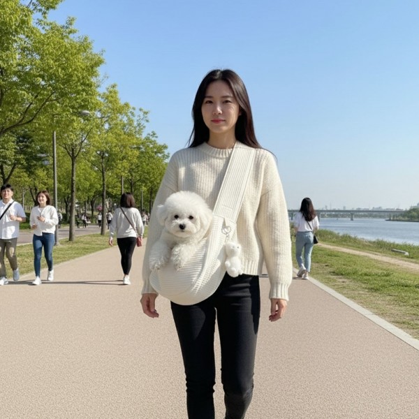 페오펫몰,[따스한특가] 예보들 강아지 슬링백 포대기 이동가방 이동장