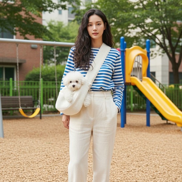 페오펫몰,[따스한특가] 예보들 강아지 슬링백 포대기 이동가방 이동장